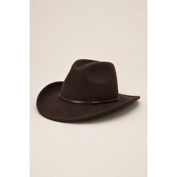 WYETH Brown Wool Rancher / Western Hat – One Size